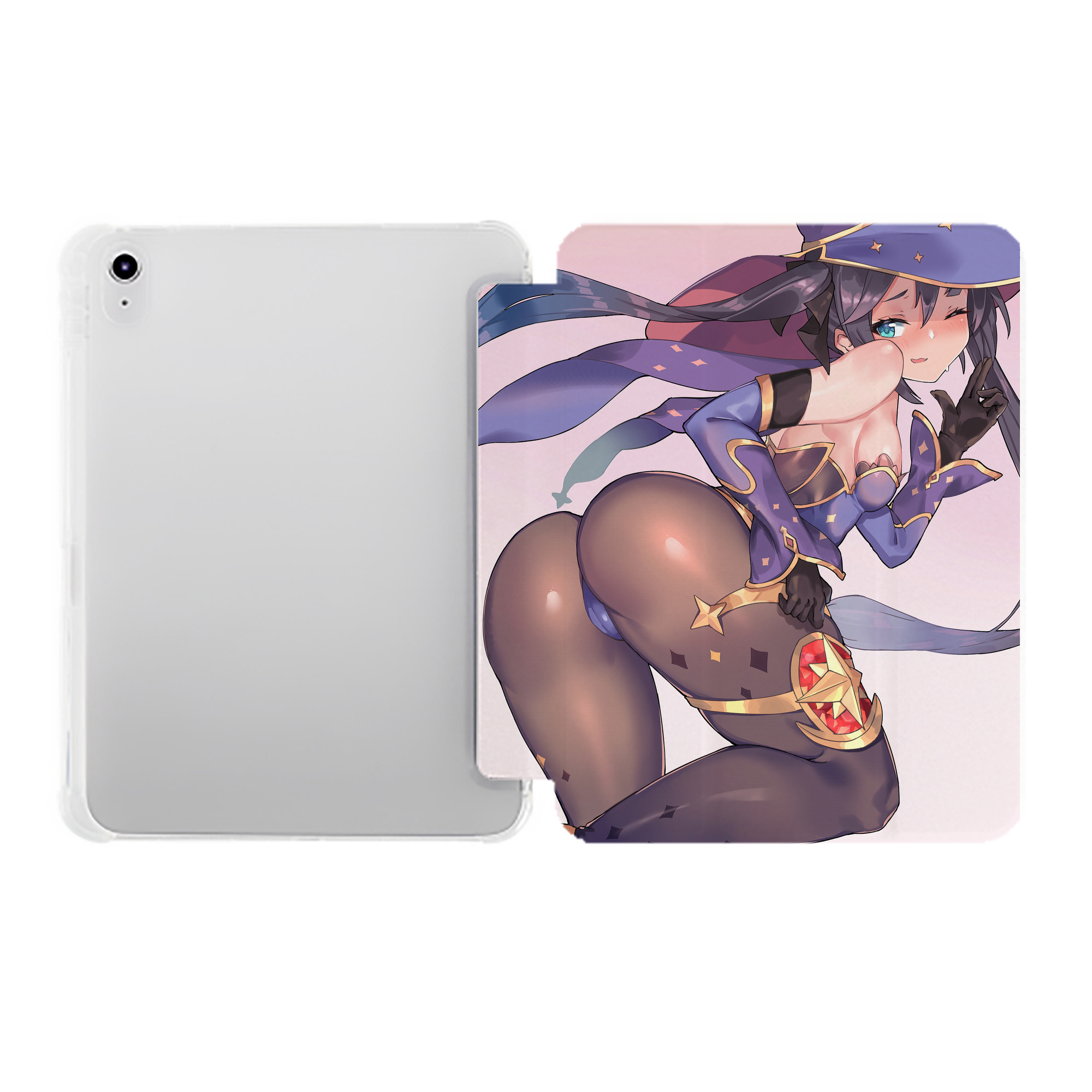 げんし神 genshin IPad ケース ペン収納付き 三つ折りスタンド PUレザー×シリコン 対応機種9.5/10.5/10.9インチ